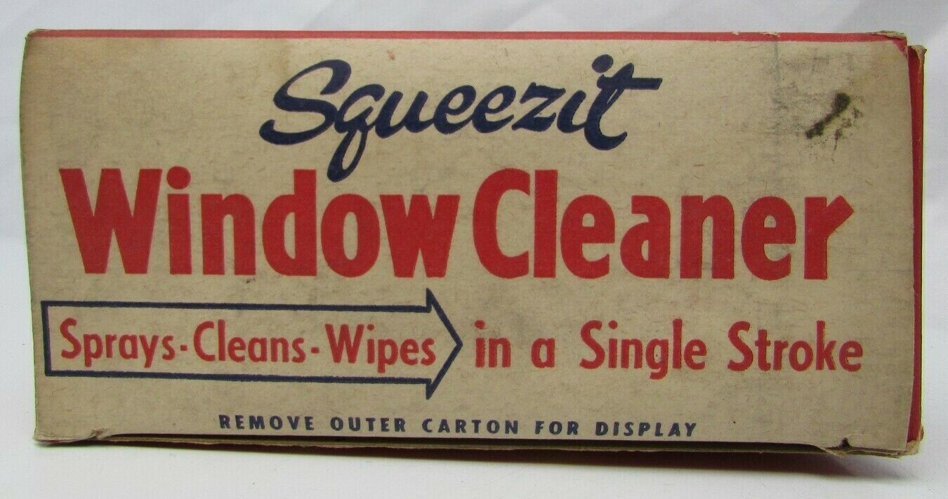 Rare Vintage Squeezit One Stroke Window Cleaner NOS See Description