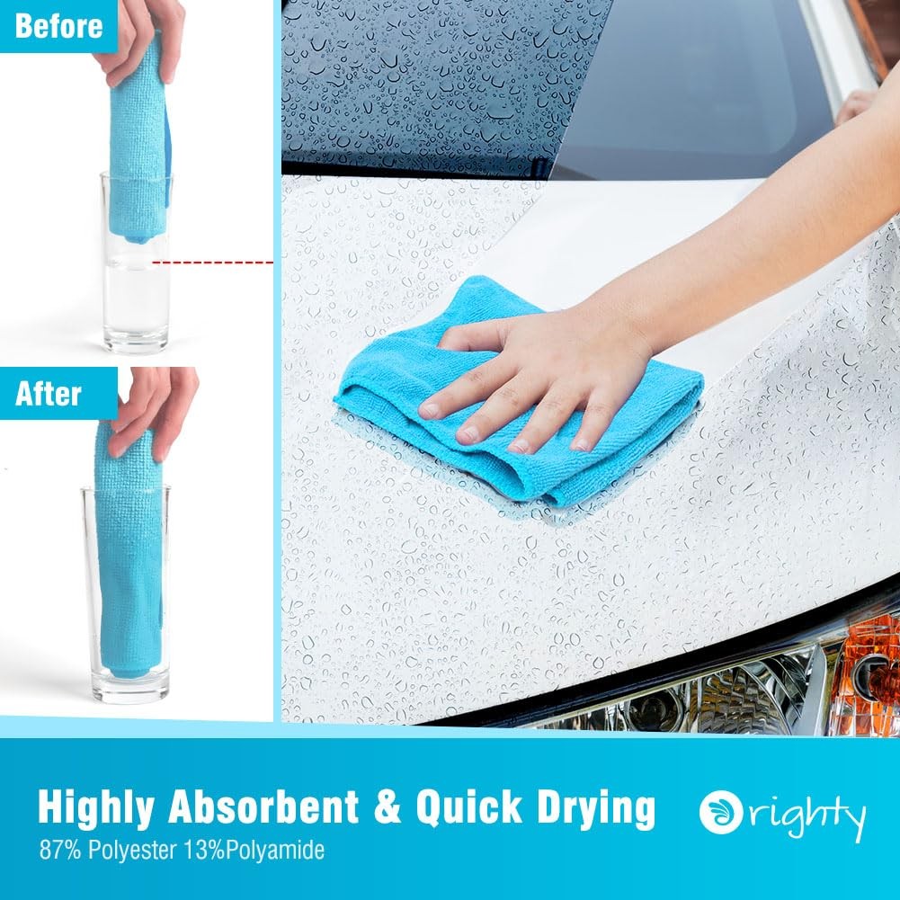 Orighty Microfiber Cleaning Cloth Pack of 24, Multicolor