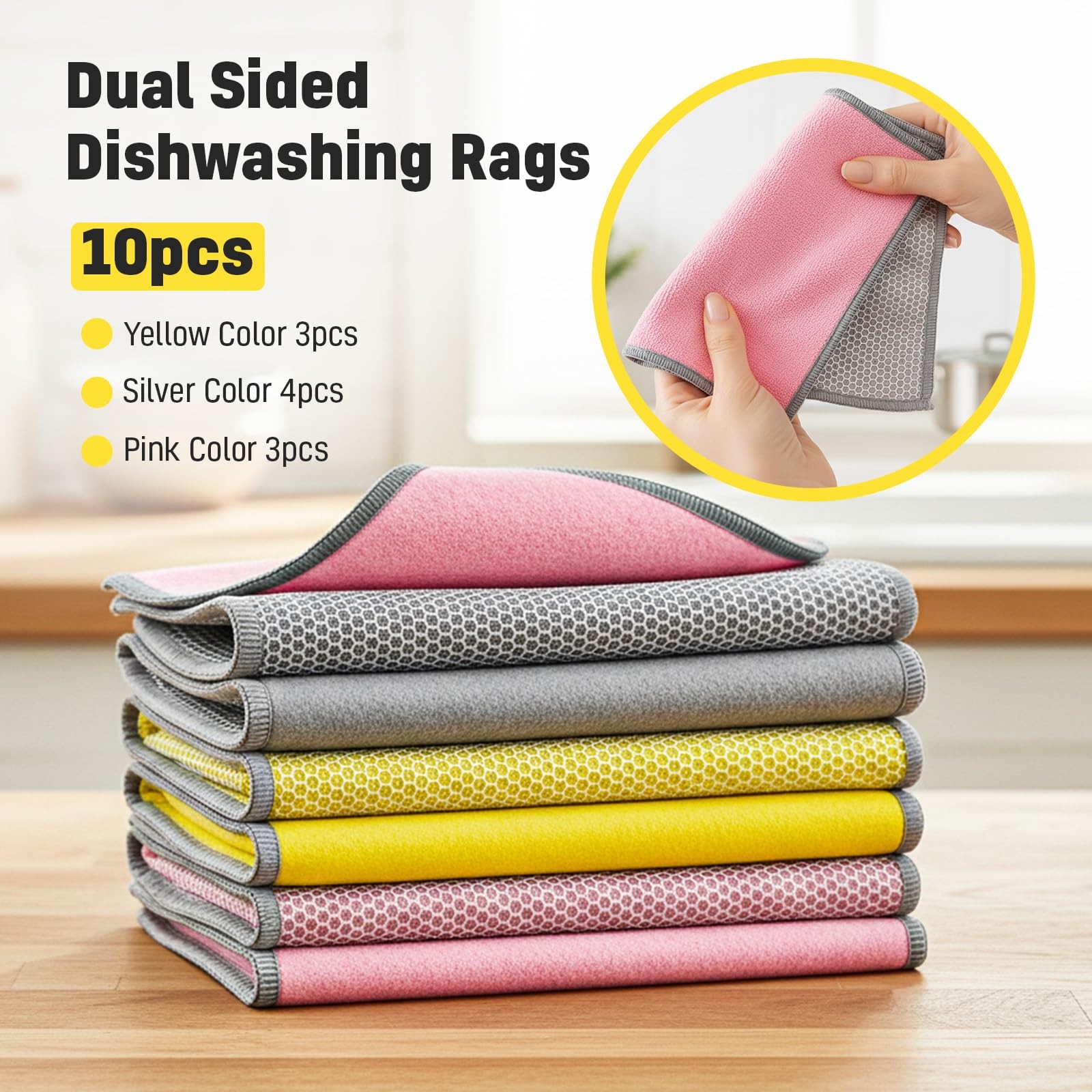 NEW 2026 | Non Scratch Wire Dishcloth | Metal Cleaning Rag for Kitchen Cookwa…