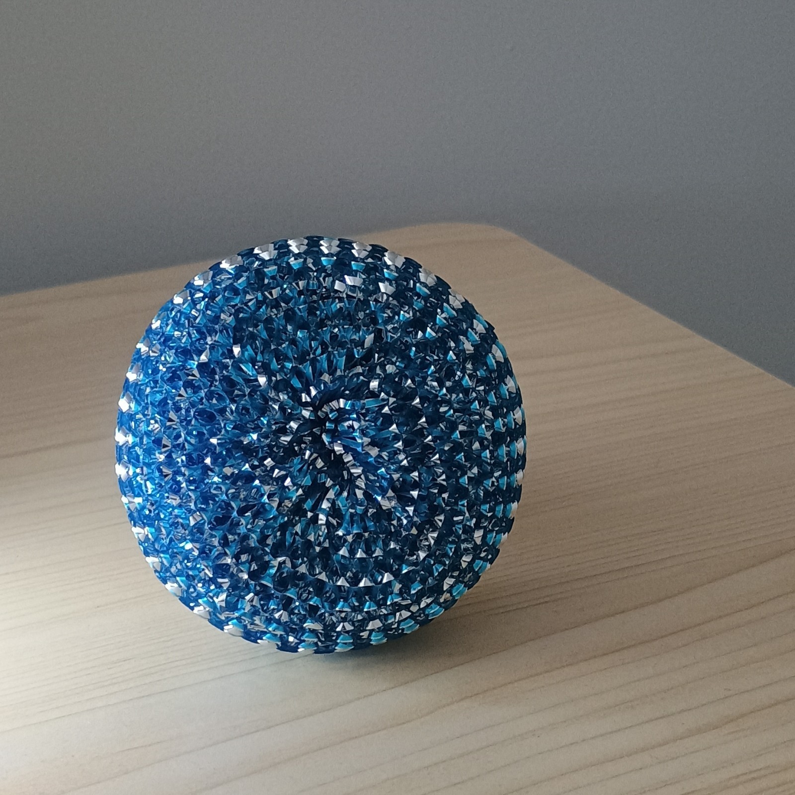 Scrub Buddies All-Purpose Scrubber Blue Silver White Plastic Easy Grip Scrubbing