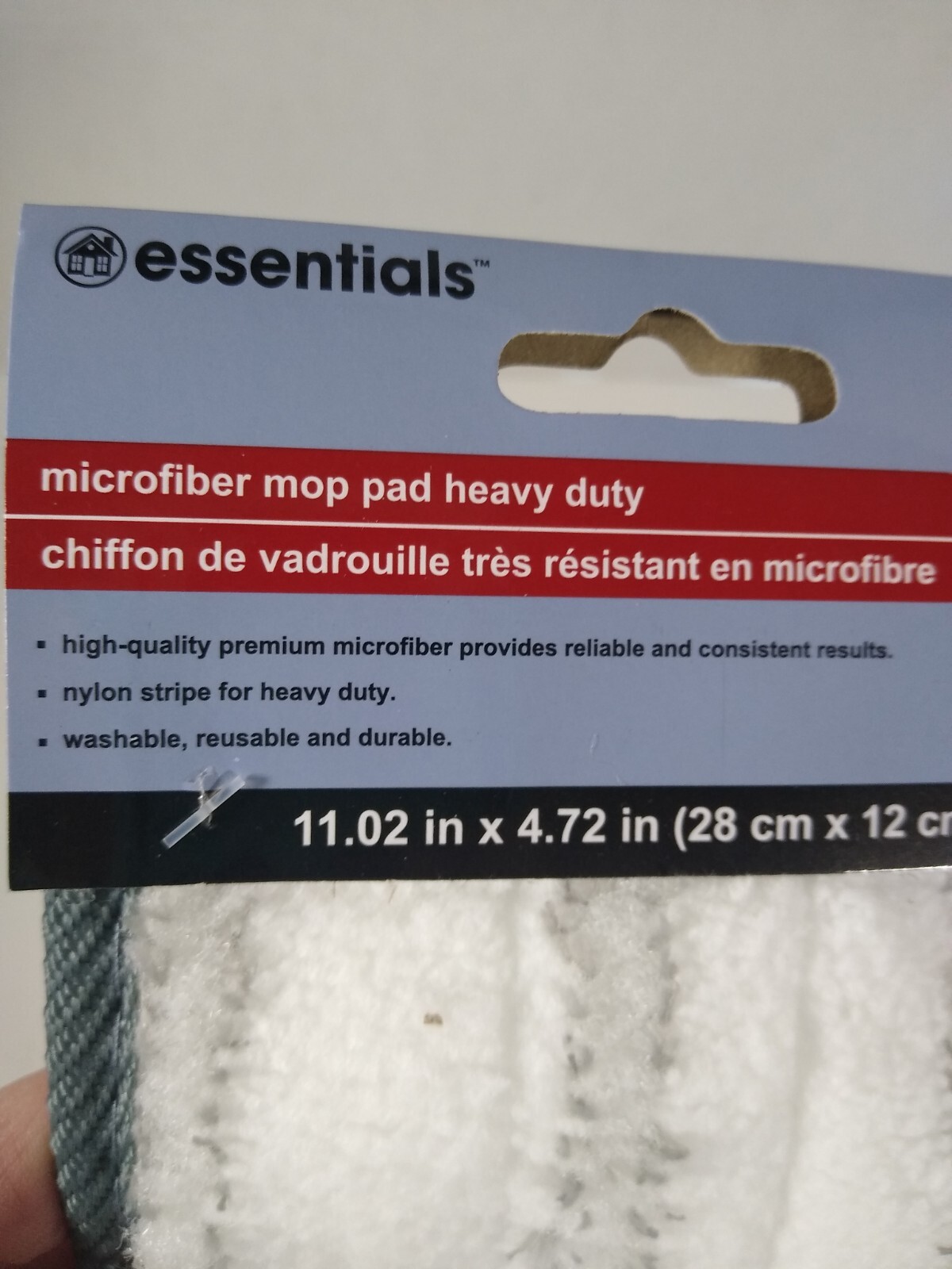 Microfiber Duster Mop Pads Lot of 2 Reusable Washable Almost 11″ x 5″ Essentials