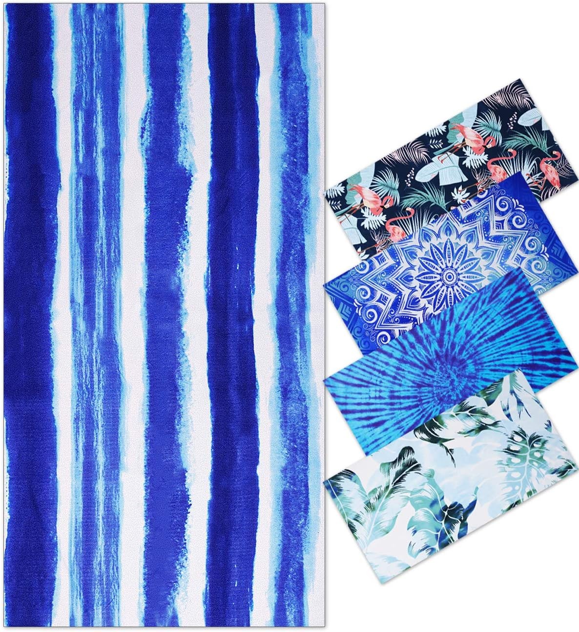 Oversized Terry Beach Towel 36 x 72 in Soft Extra Large Big Pool Swim Towels for
