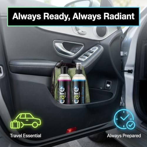 Travel Kit, Automotive Car Accessories and Cleaning Supplies, 4-Piece Set with