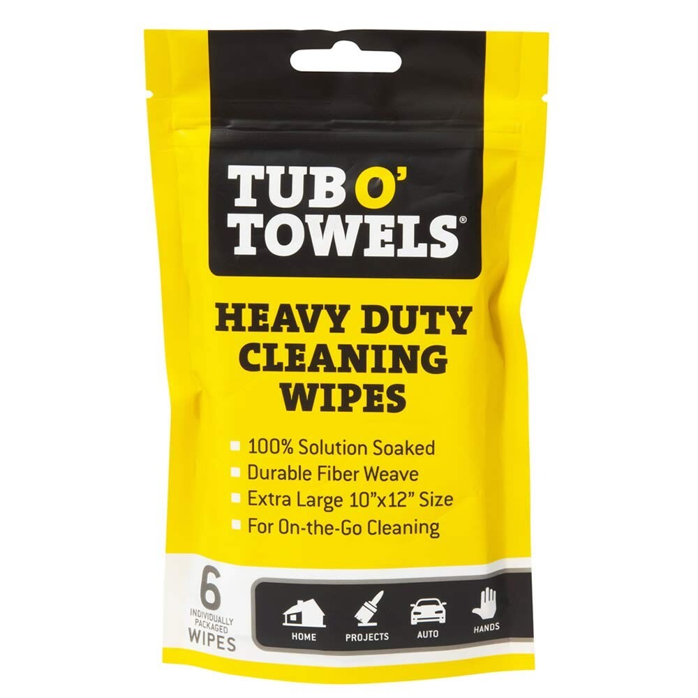Tub O Towels TW01-6 (5)Heavy Duty Multi-Surface Cleaning Wipes-Resealable 6 pack
