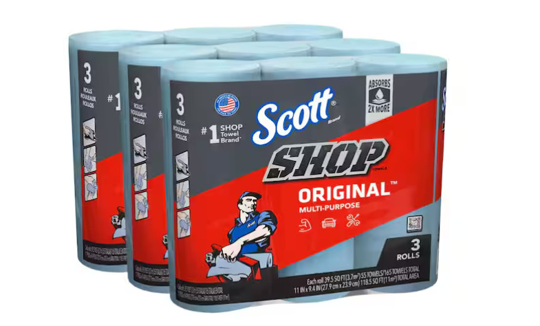 Heavy Duty Blue Shop Towels Cleaning Wipes – 3-Pack Bundles Multi-Pack Savings