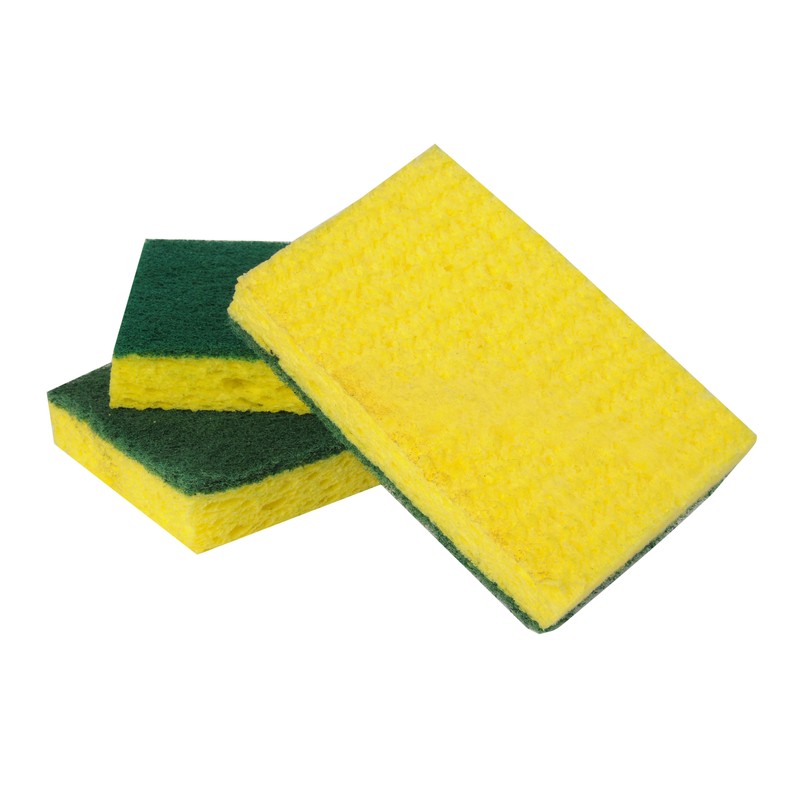 Scotch-Brite HD-3 Green Fiber Heavy Duty Scrub Sponge 4.5 L in. (Pack of 8)