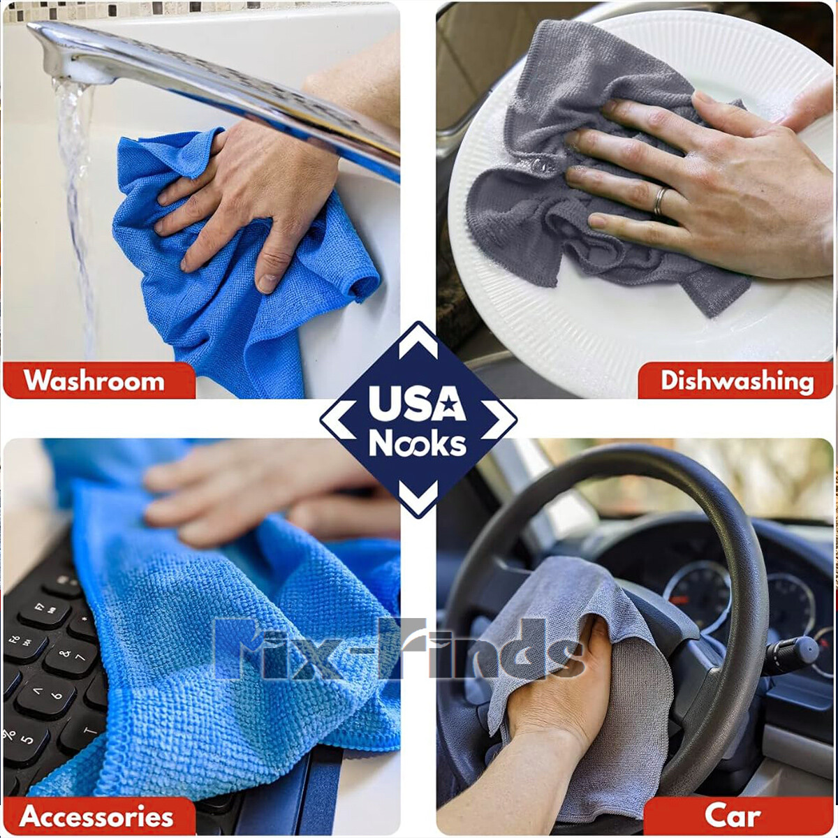 Microfiber Cleaning Cloth Towel Rag Car Polishing No Scratch Auto Detailing LOT