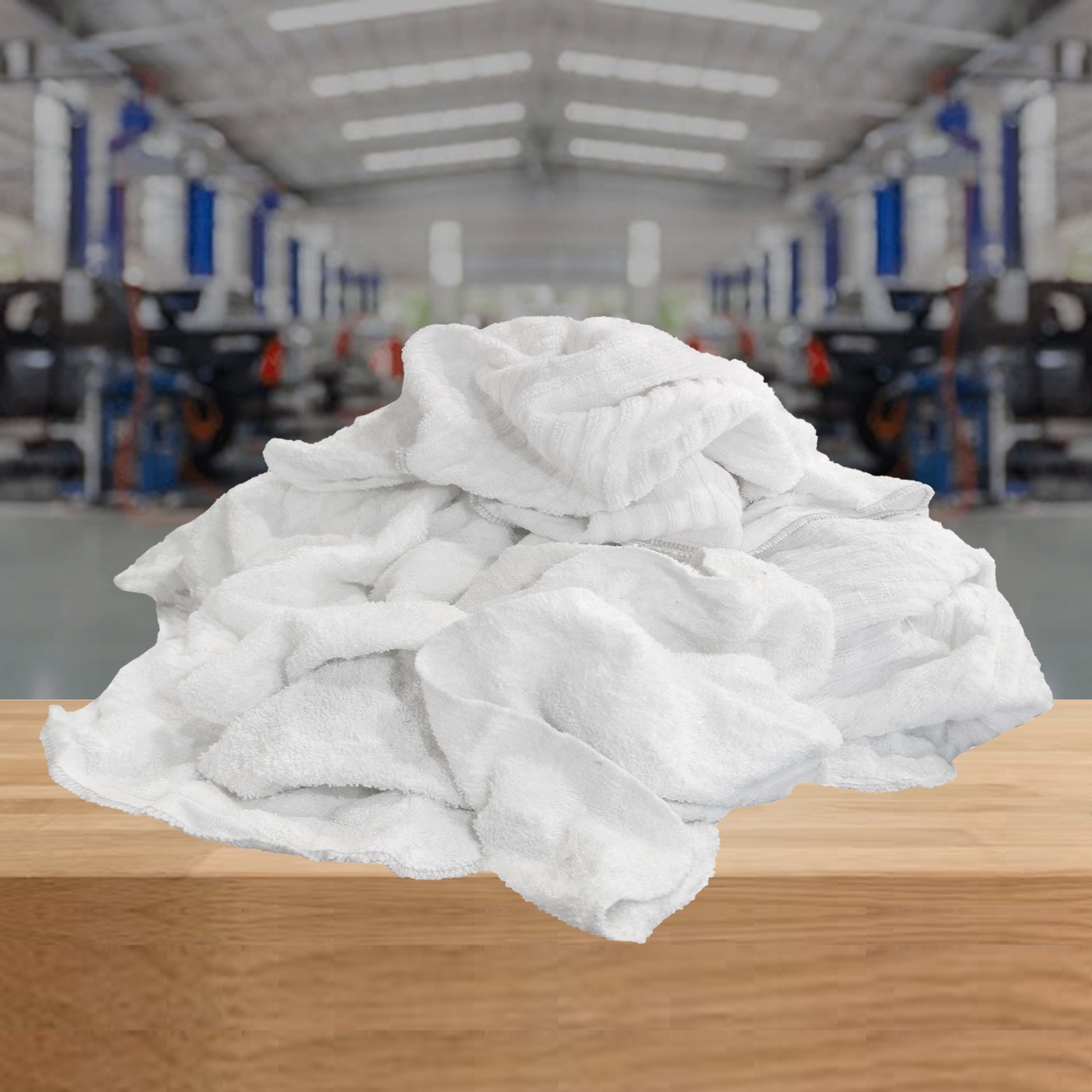 New White Terry Towel Cotton Rags – 600 LB Pallet 60 x 10 LB Boxes Bulk Cleaning