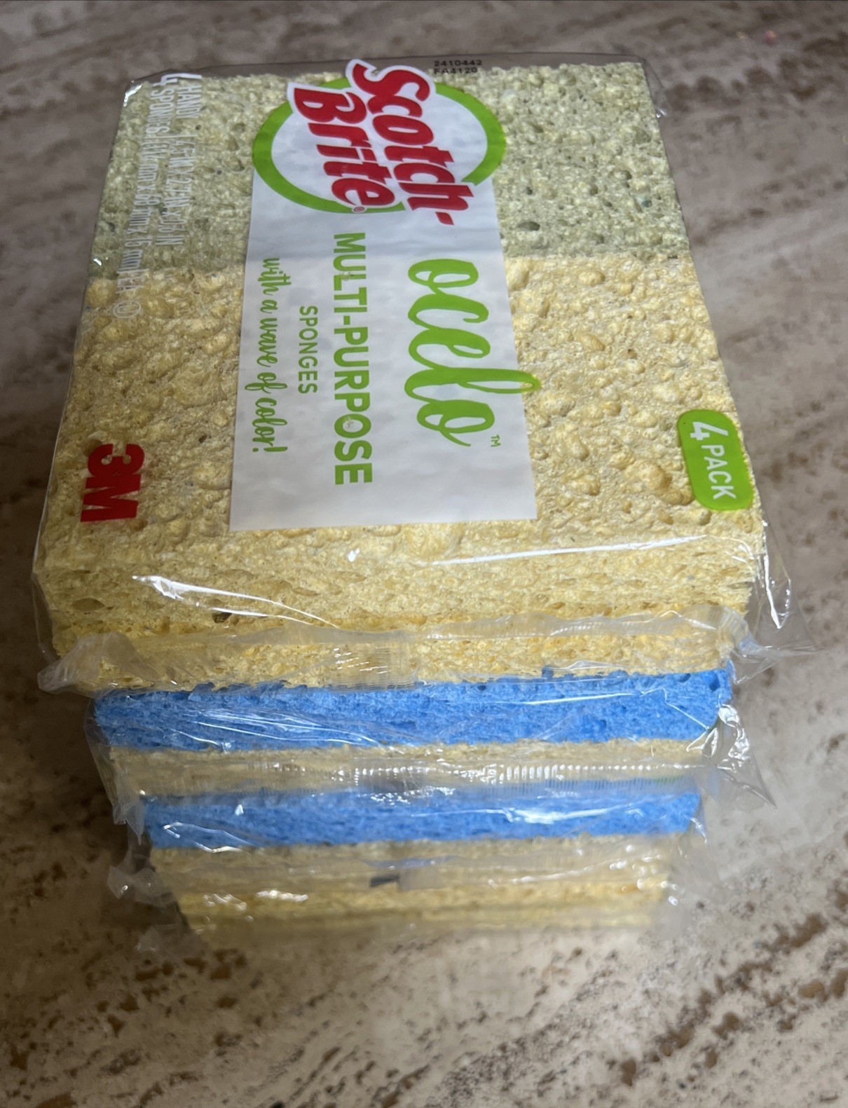 4 Pack (x2) Scotch Brite Ocelo Multi-Purpose Sponges, Assorted Colors, 8 total
