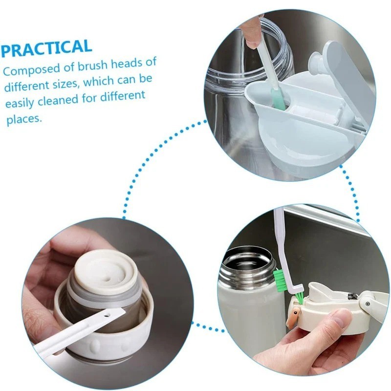 9pcs Household Cleaning Brush Set – Multi-Purpose Bottle, Window & Crevice Clean