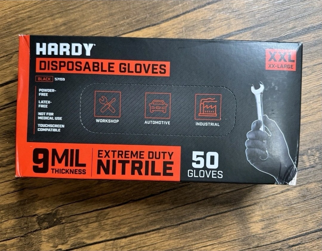 HARDY Extreme Duty XXL Nitrile Disposable Gloves ~50 Gloves Per Box~ 9 MIL