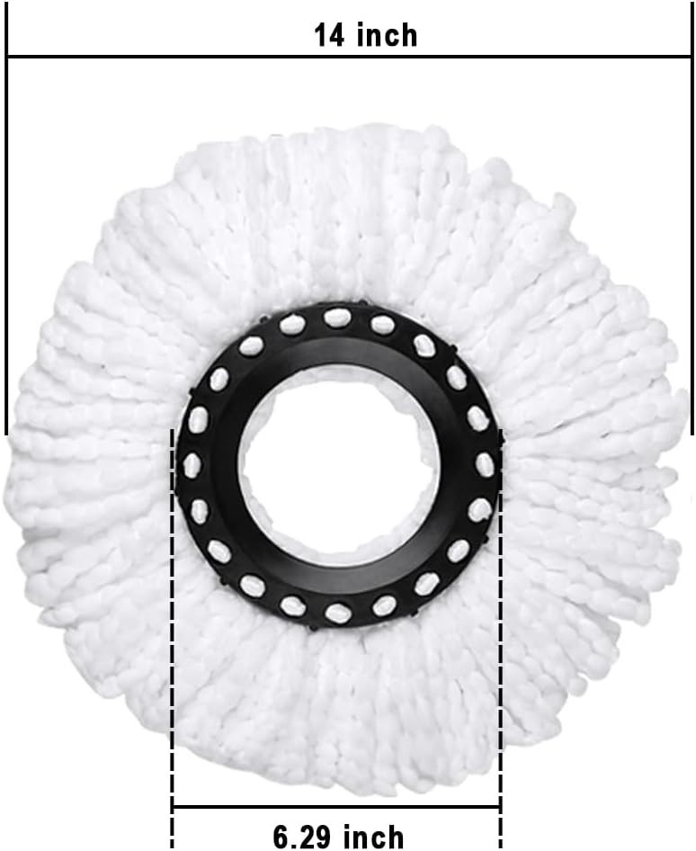 4 Pack Mop Replacement Heads for 360 ° Spin Mop, Microfiber Spin Mop Refills