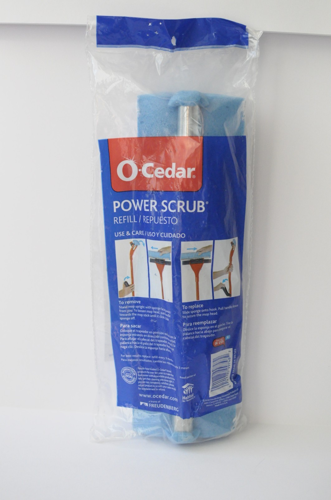 O Cedar POWER SCRUB 10 in Roller Mop Refill Microfiber Wave Sponge