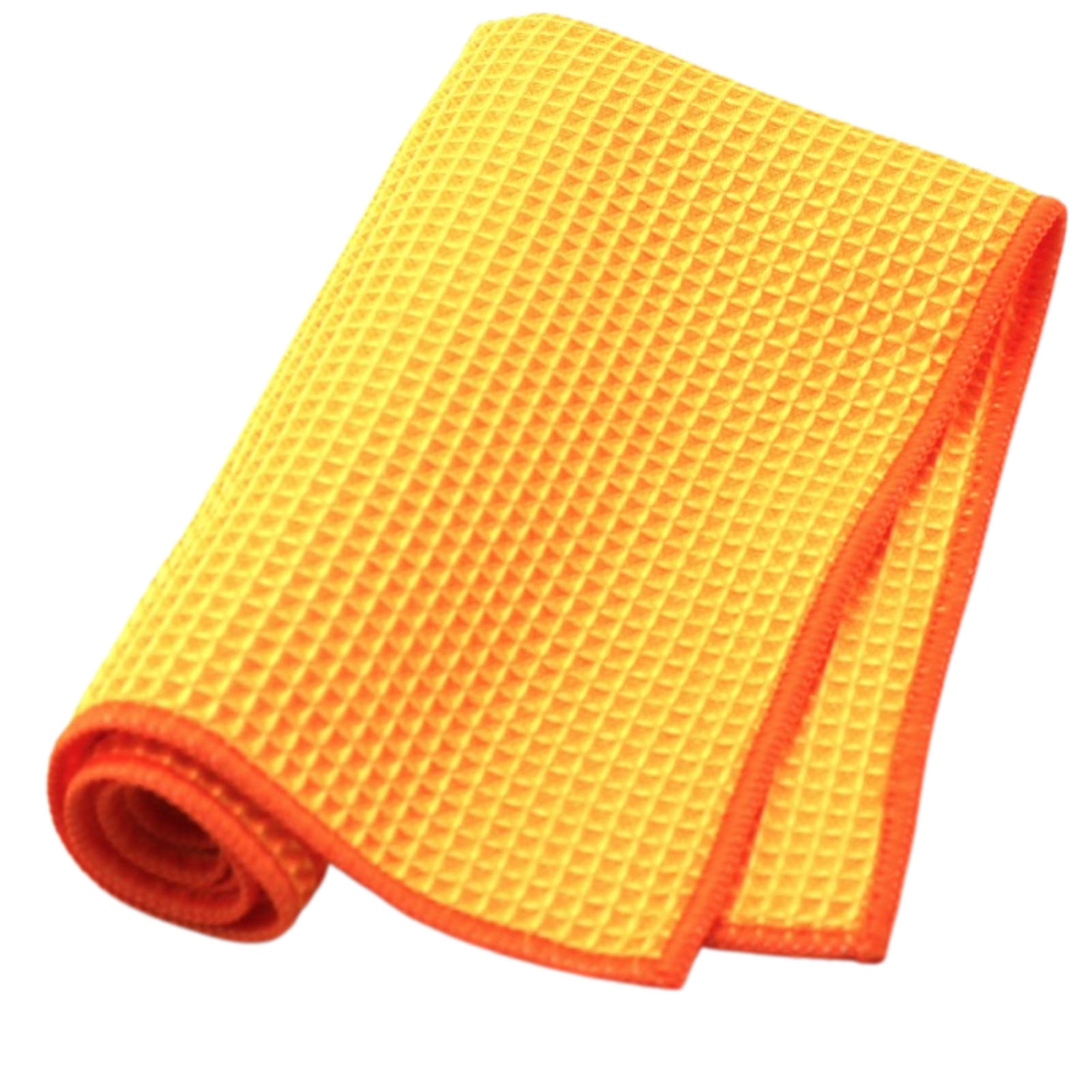 10 Pack of Microfiber Waffle Cleaning Cloths – 16 x 16 Lint Free Brown 400 GSM