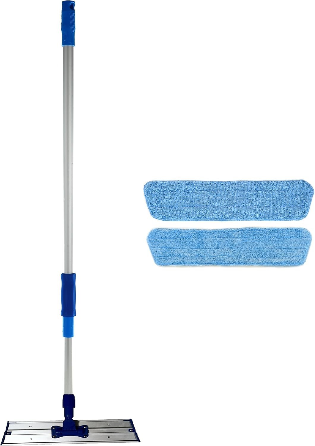 16 inch Commercial Professional Microfiber Mop Kit with Two Microfiber Mop Pa…