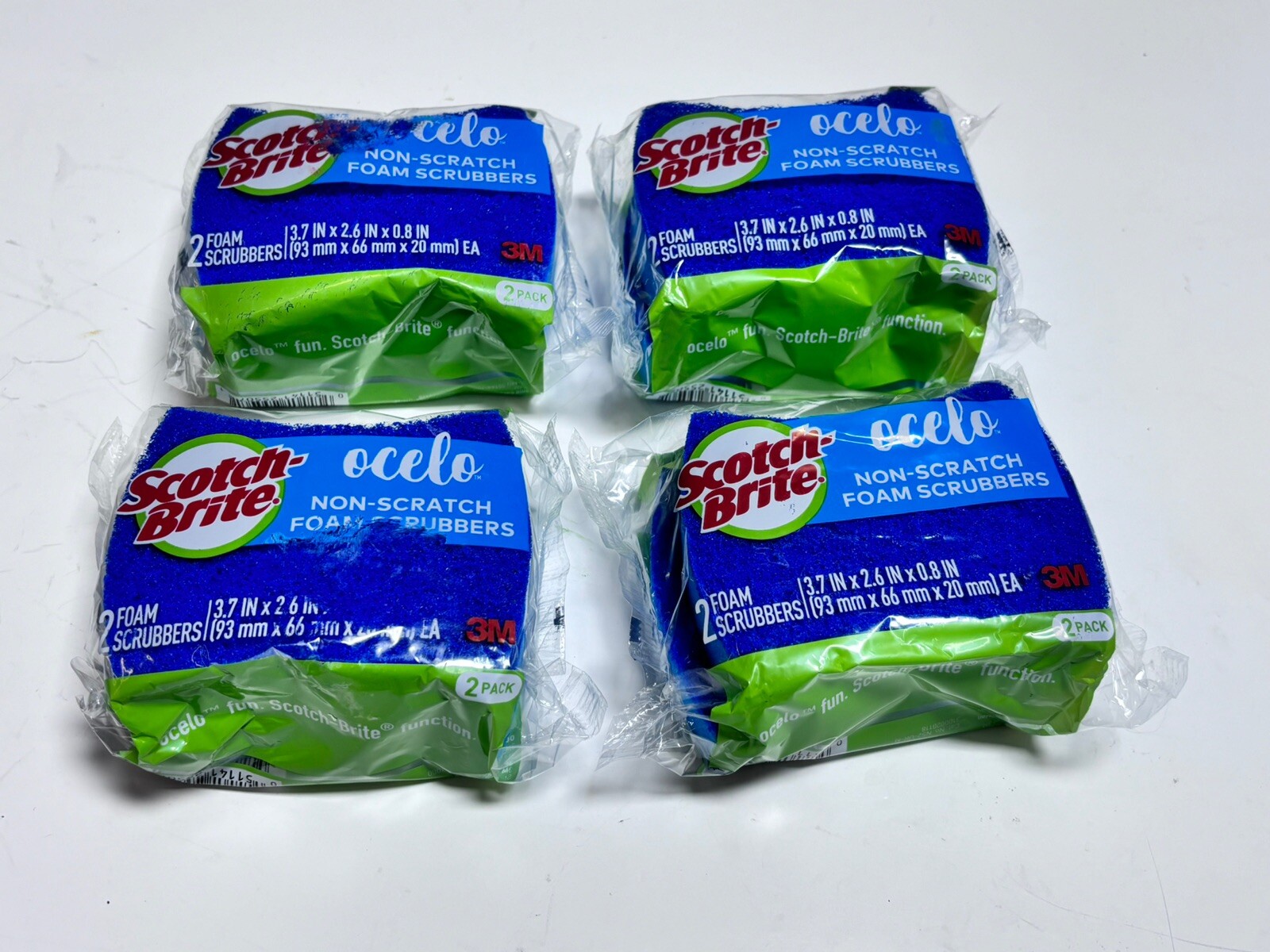 Scotch Brite Ocelo Non Scratch Foam Scrubbers 4pk