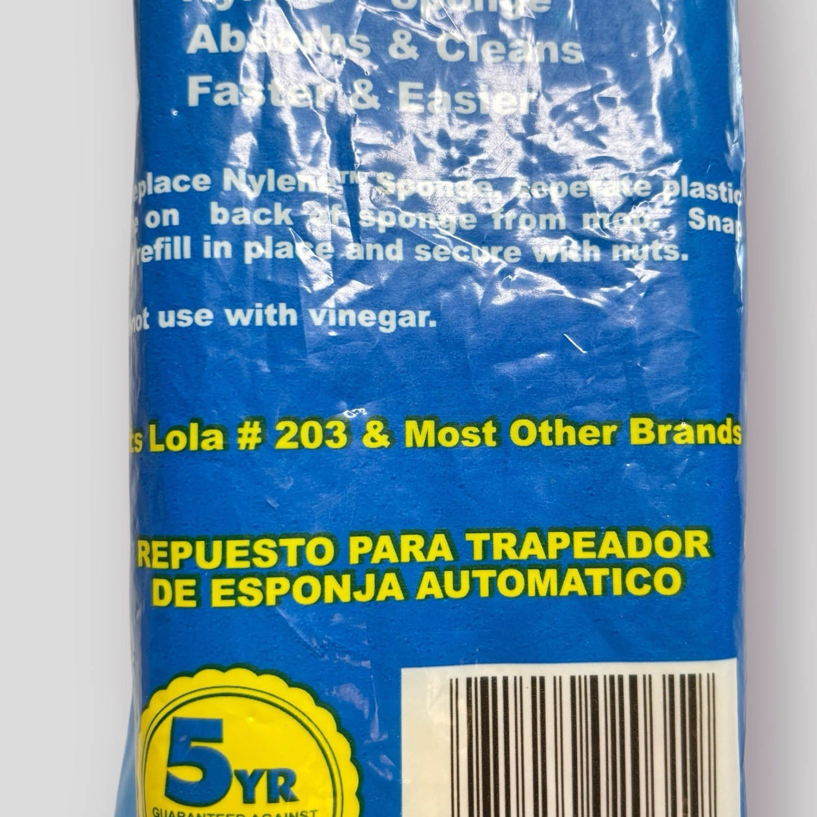 LOLA Automatic Sponge Mop Refill Super Absorbent Head #2031 NOS