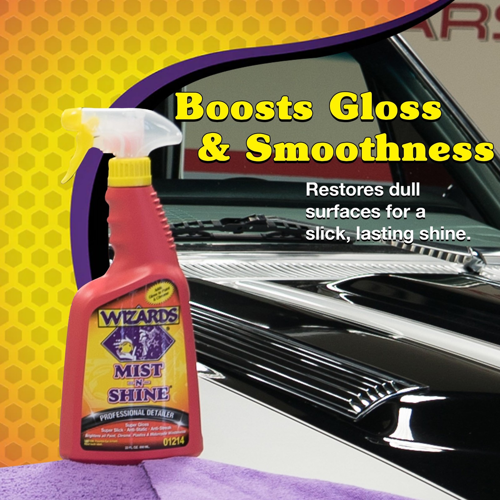 Wizards Mist-N-Shine Detail Spray – 22 Oz – 22 Fl (Pack of 1), Black