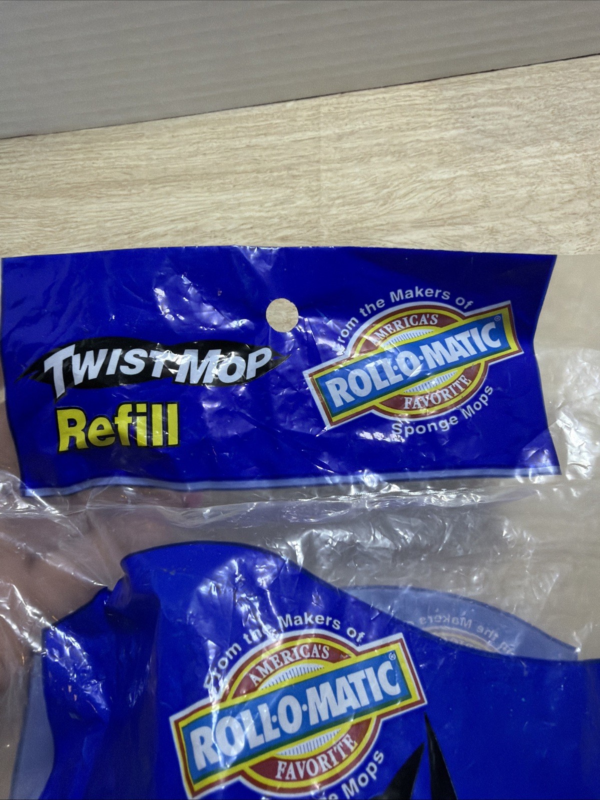 Roll-O-Matic Twist Mop Refill Cotton Blend Yarn New. Sealed.