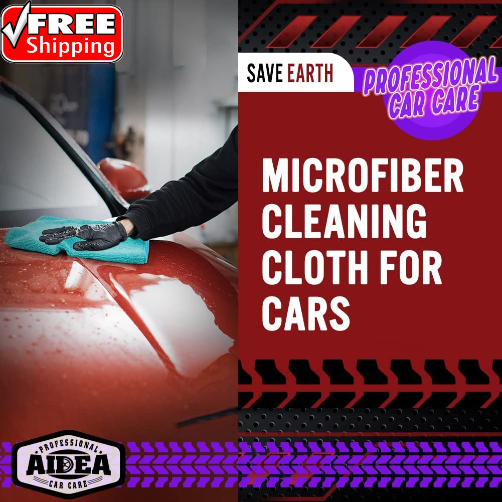 Microfiber Cleaning Cloth, 50PK, Microfiber Towels for Cars, Premium Wash Cloths