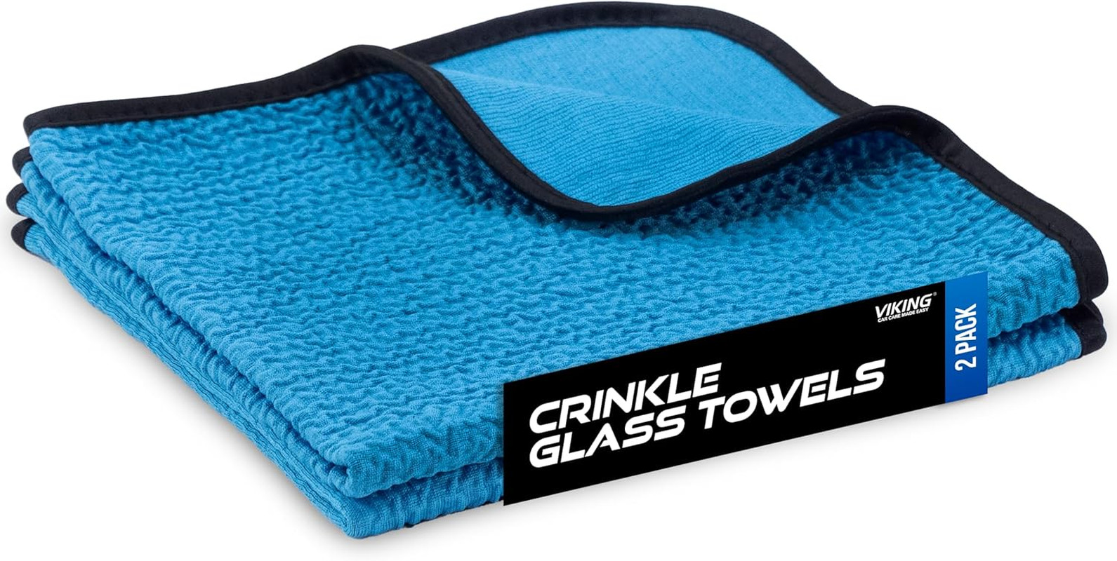 VIKING Glass Microfiber Cleaning Cloth for Car and Home 2 Pack, Glass Towels