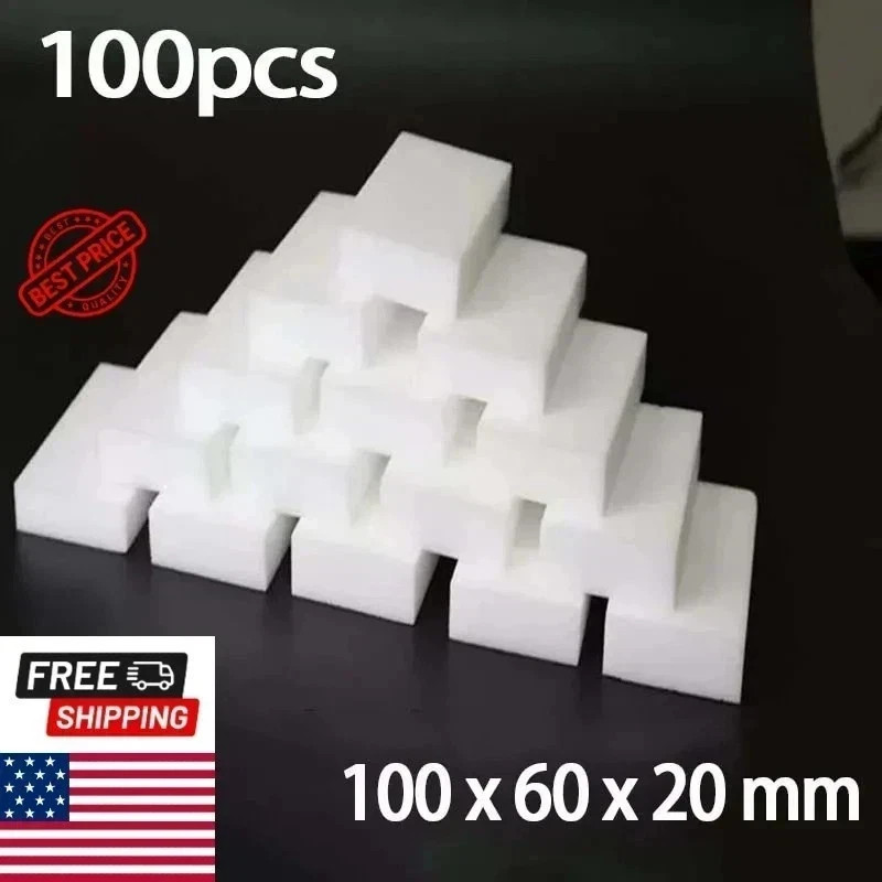 Lot 100pcs Magic Sponge Eraser Melamine Washing Thick Cleaning Foam Home Tool*