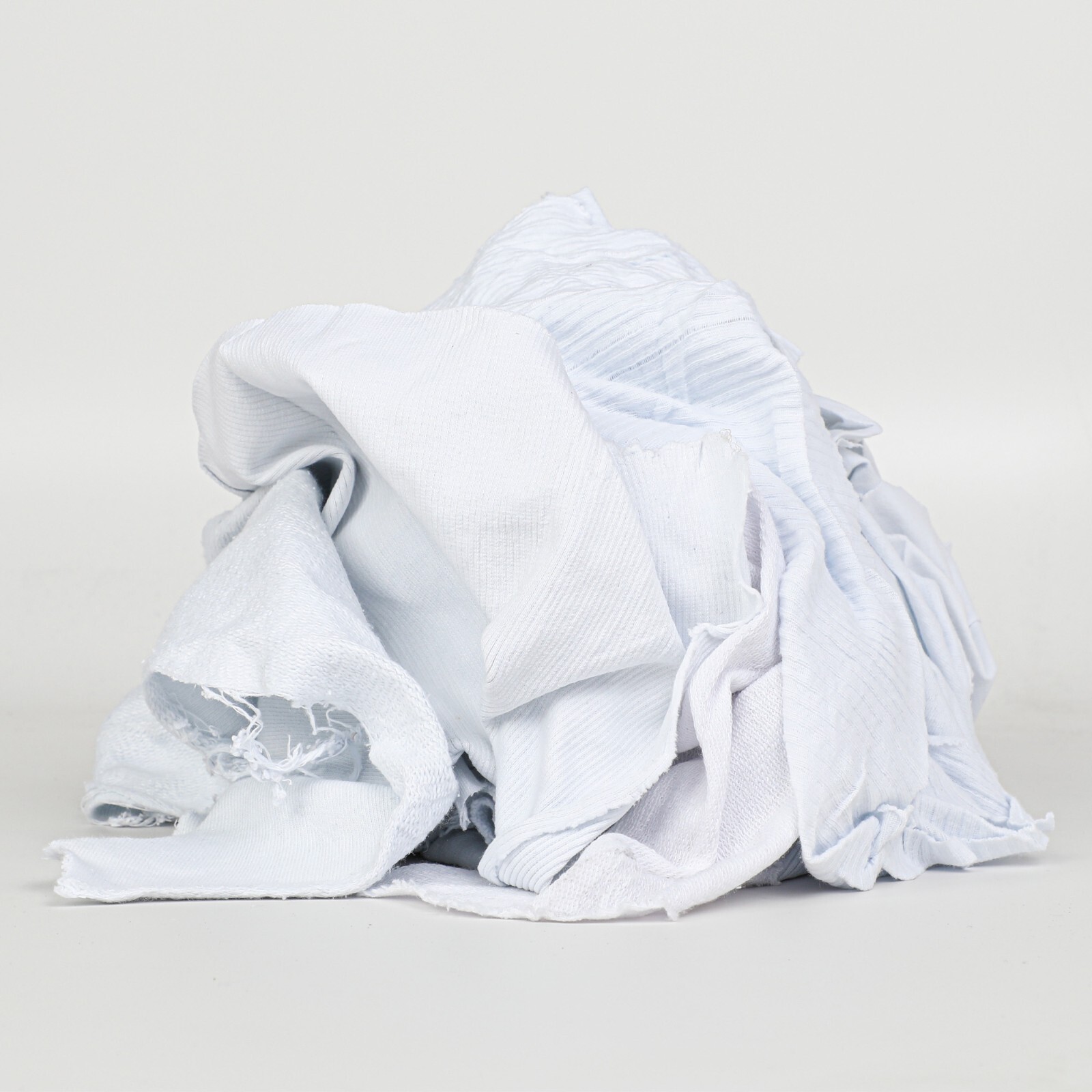 White Knit Cleaning Rags – Premium T-Shirt Absorbent Multipurpose, Size Options