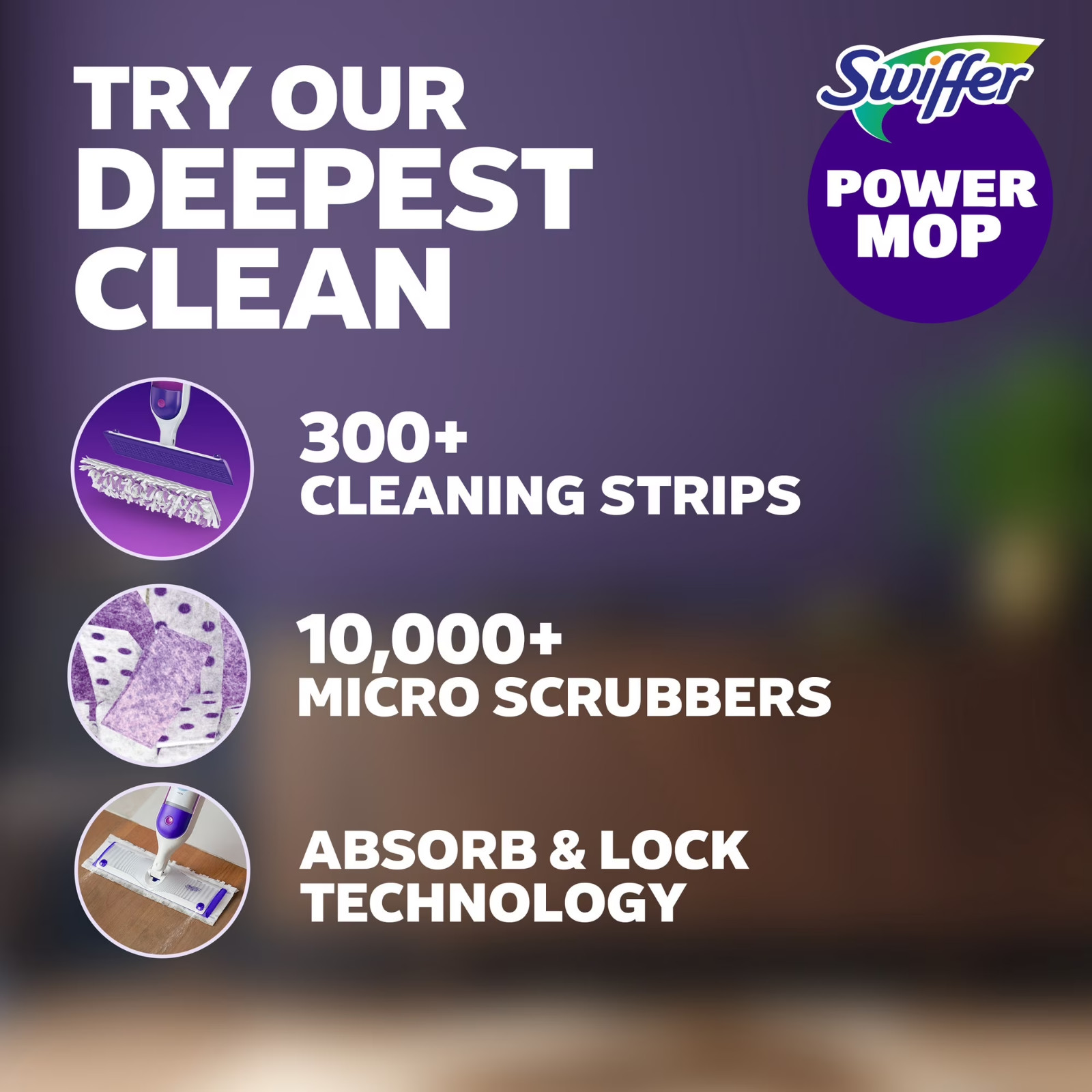 Swiffer PowerMop Floor Cleaning Kit for Tile Wood Vinyl Laminate