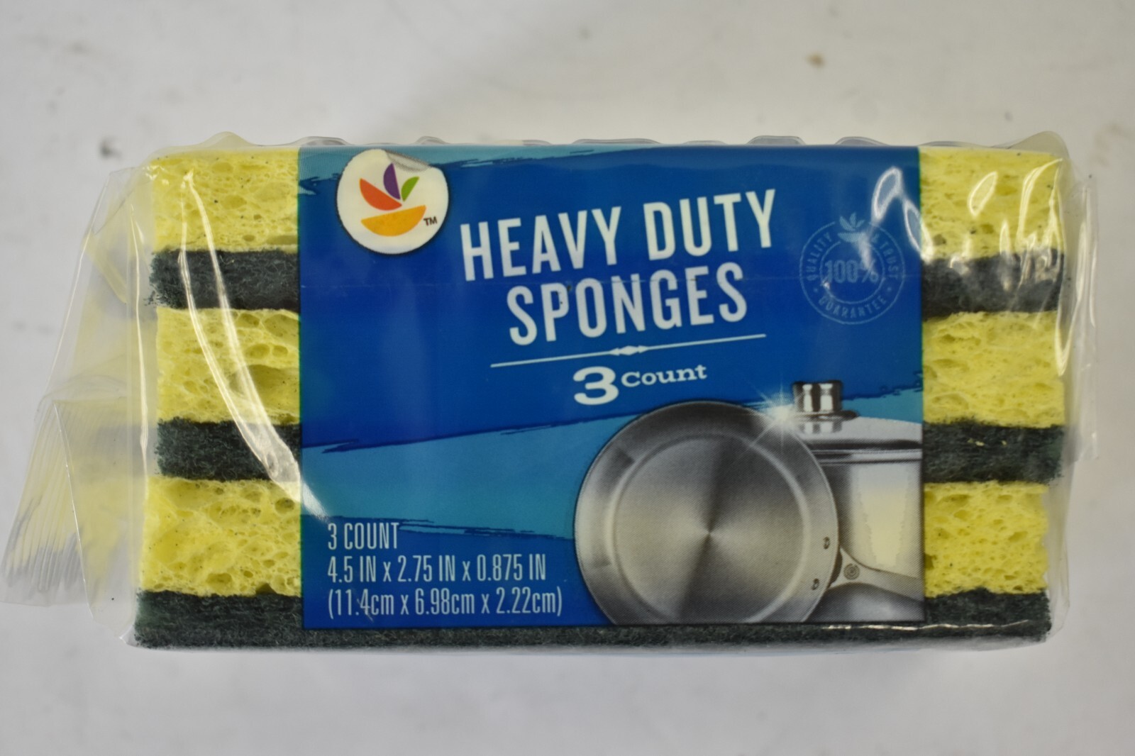 Lot of 24 Packs House Kitchen Heavy Duty Scrubbing Sponges 4.5″ x 2.75″ x .875″