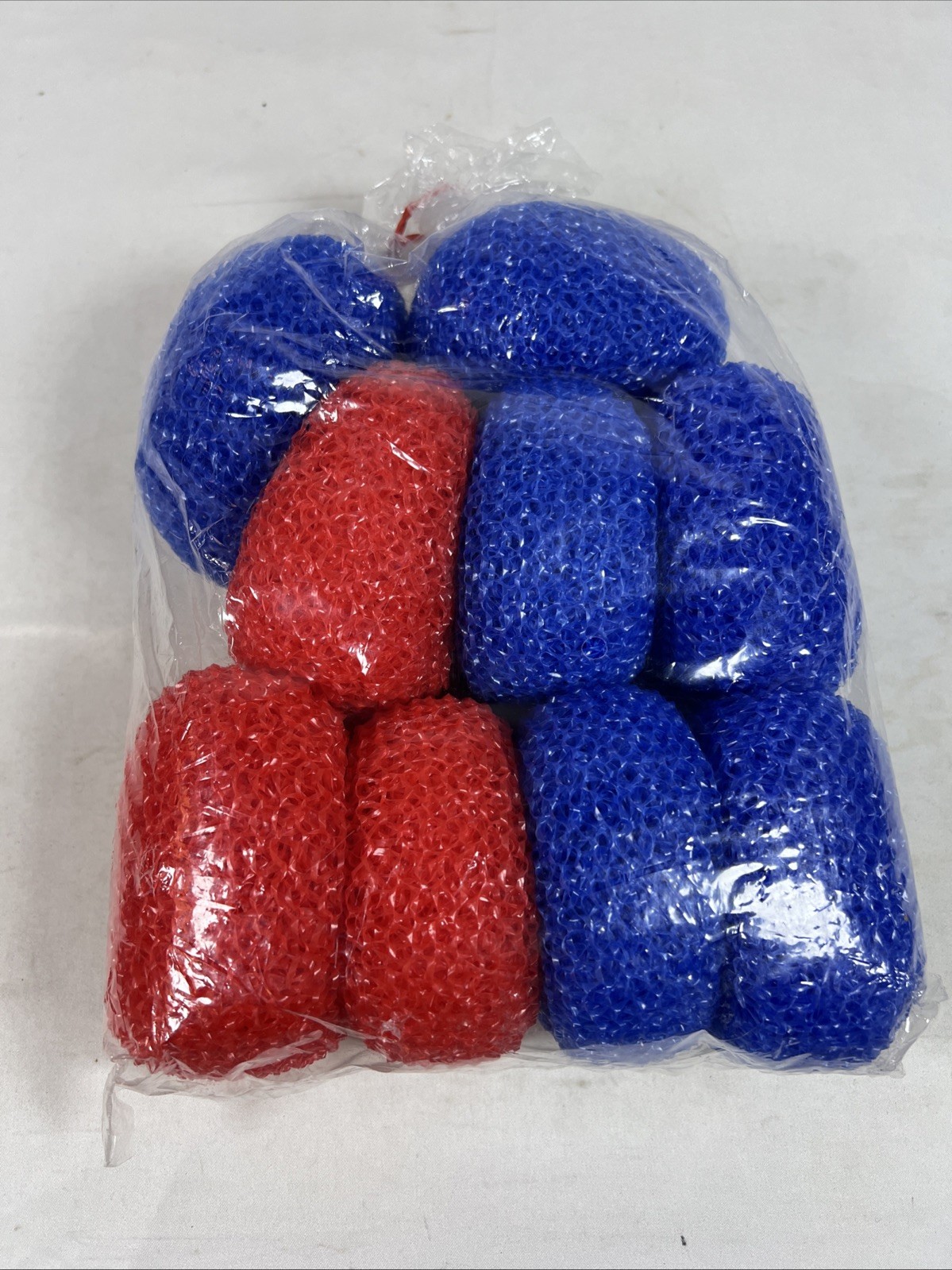 LOLA Jumbo Plastic Knitted Mesh Scourer, Non-Scratch Open Pack 9 New Scourers