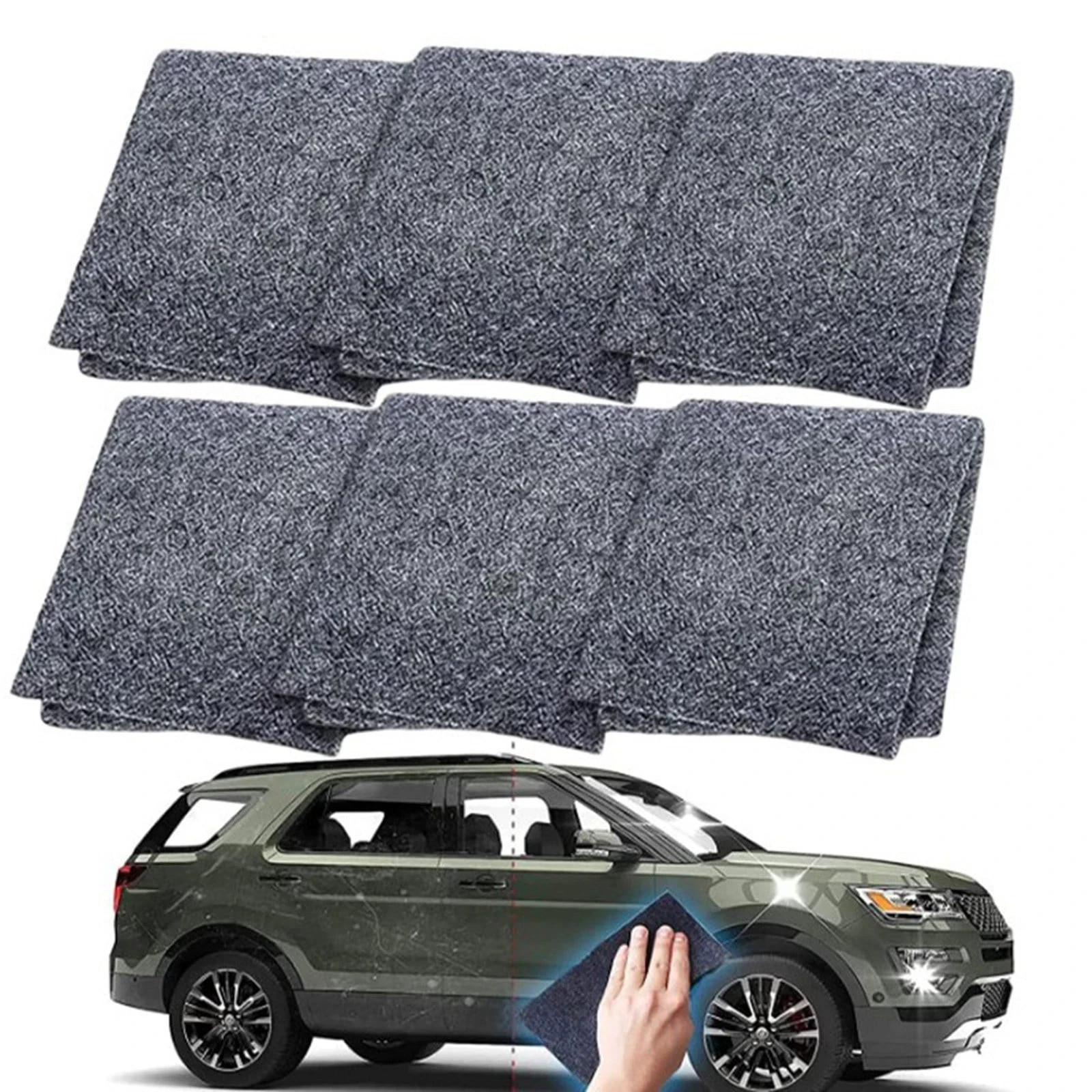 12PCS Nano Sparkle Cloth Car Scratches Remover, Nano Automotive Cleaning Towel