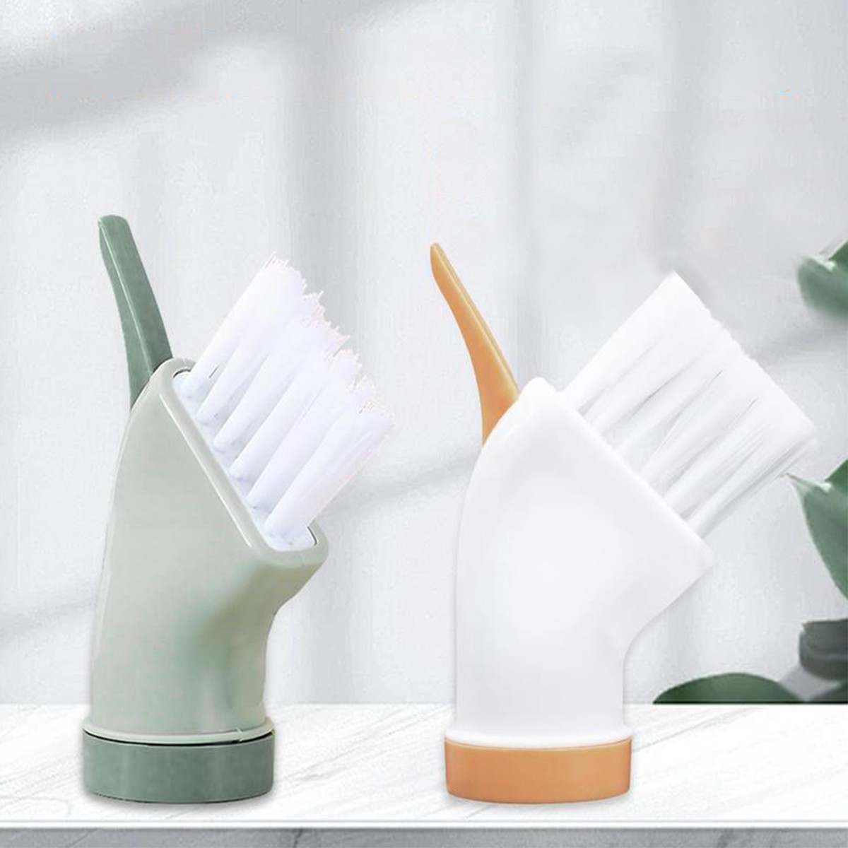 2-in-1 Bottle Cleaning Brush Creative Multifunctional Gap Brush Kitchen Tool NEW