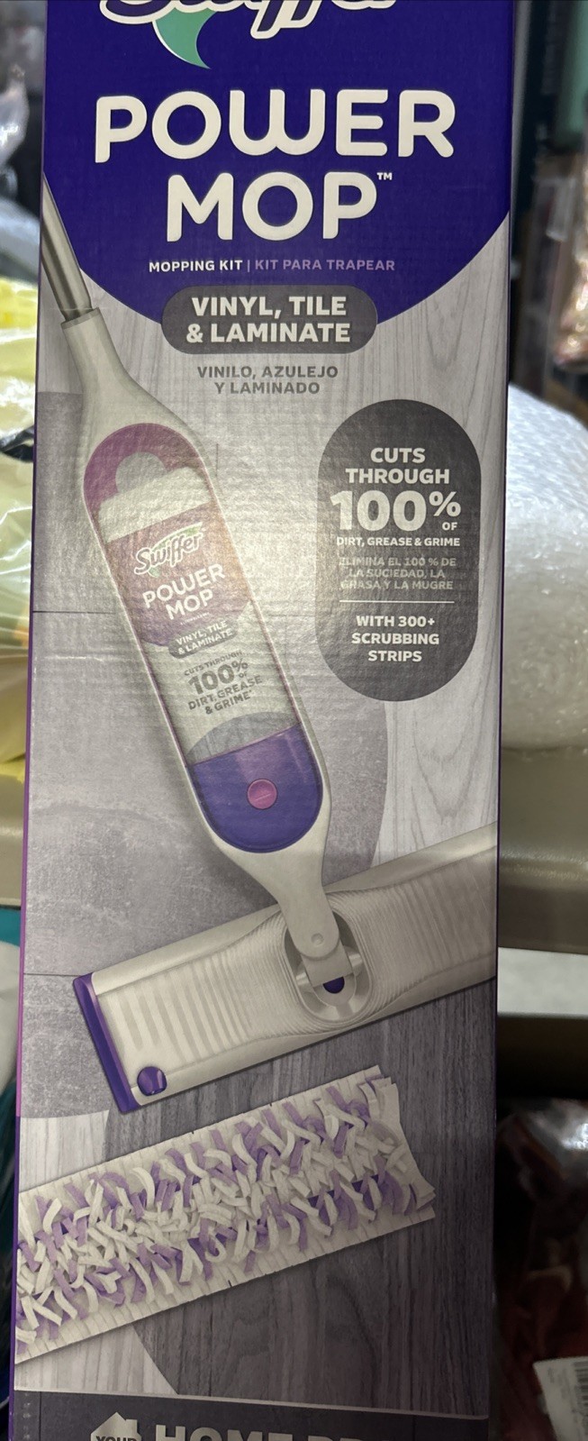 Swiffer Power Mop Floor Cleaner Vinyl Tile Laminate Kit Pads Solution New