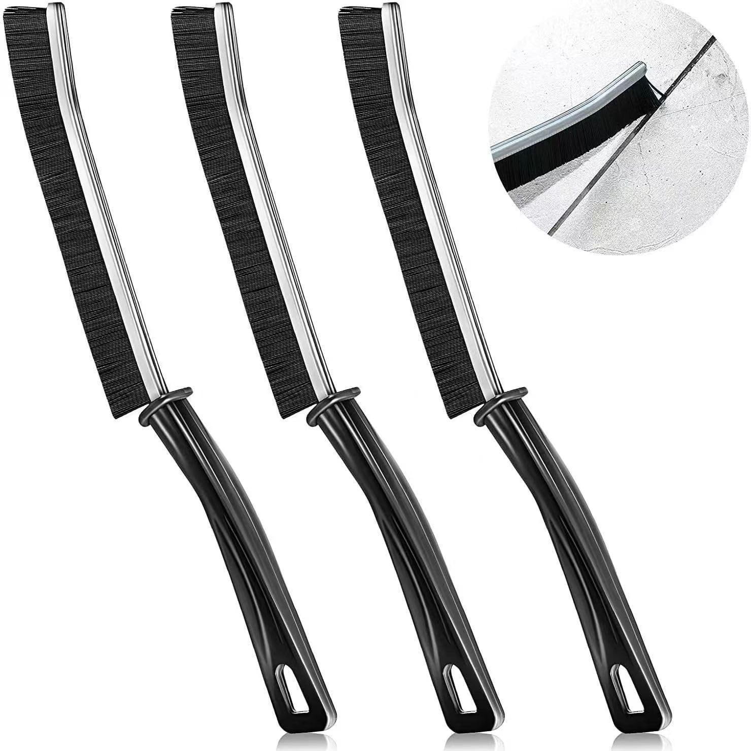 3pcs Crevice Cleaning Brushes | Hard-Bristled Gap Scrub for Tile & Window Tracks