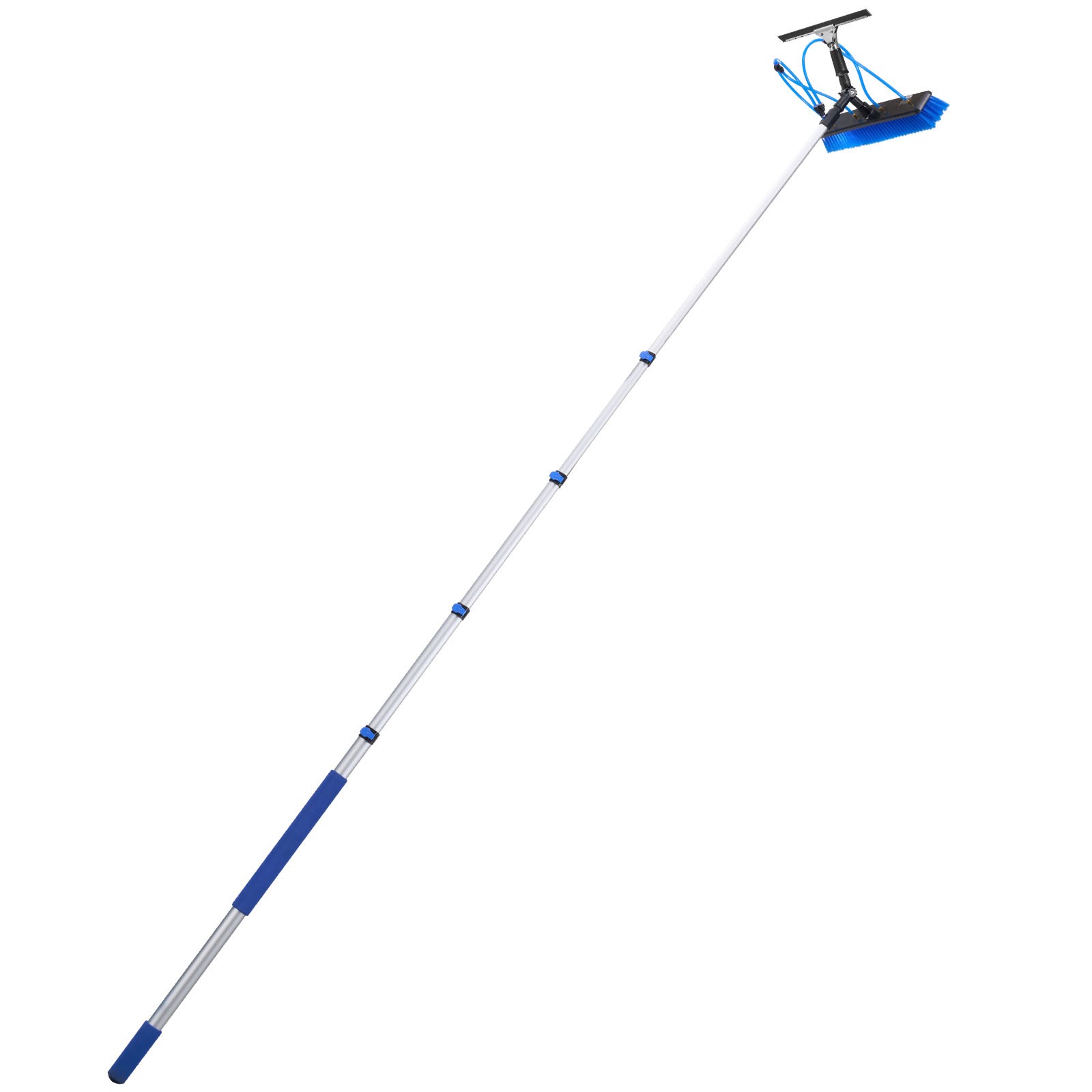 VEVOR Solar Panel Cleaning Kit Water Fed Pole Kit 15 ft with Brush and Squeegee