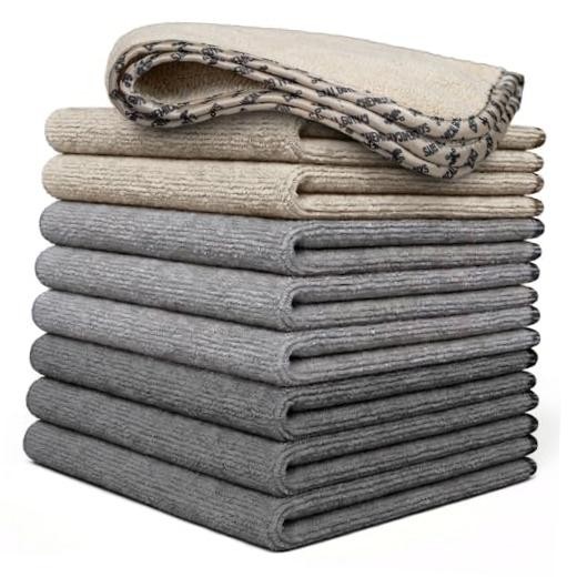 AllSwipe Multi-Purpose Microfiber Towels, Car Interior, Home and 9 Pack