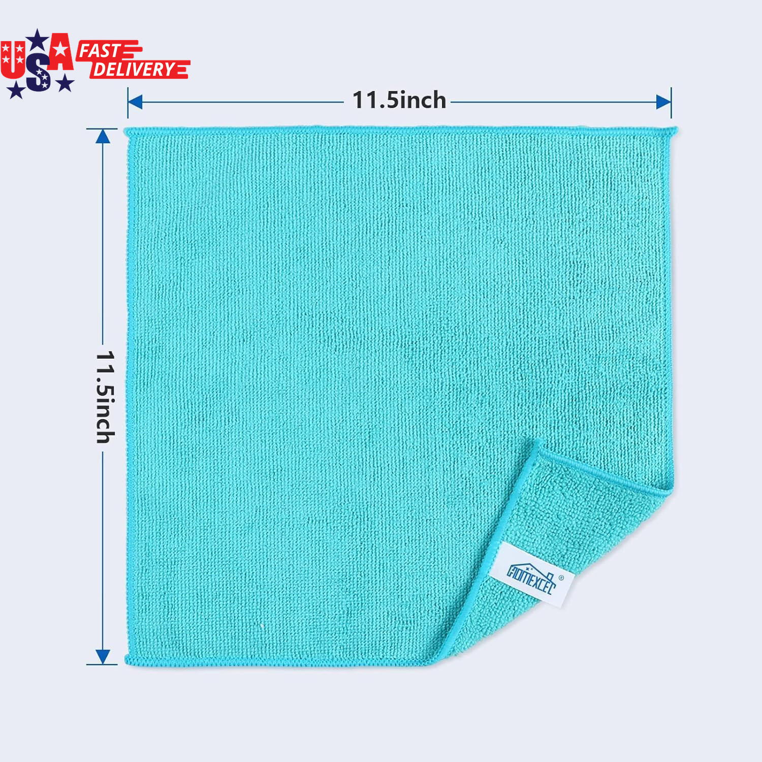 Microfiber Cleaning Cloth 210GSM, Pack of 12, Size:11.5″ X 11.5″, Ultra-Soft, Hi