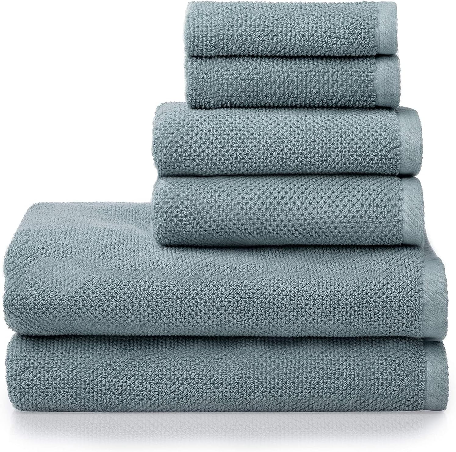 Simpli-Magic 79458 Popcorn Textured Bath Towels Set, 2 Bath Towels, 2 Hand