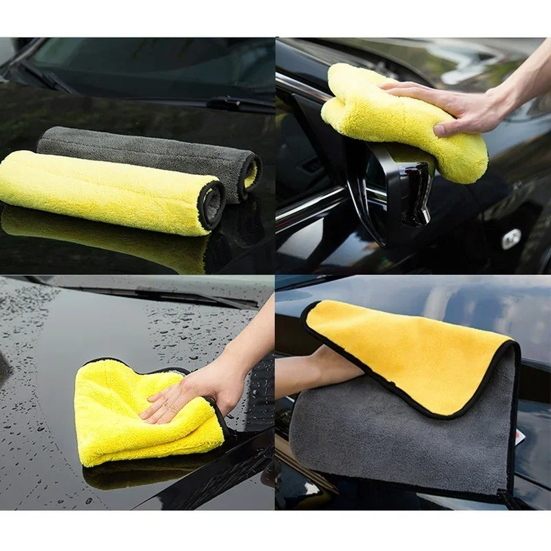 2 Pcs Microfiber Cleaning Towels Car Cleaning Cloths Professional Car Detailing