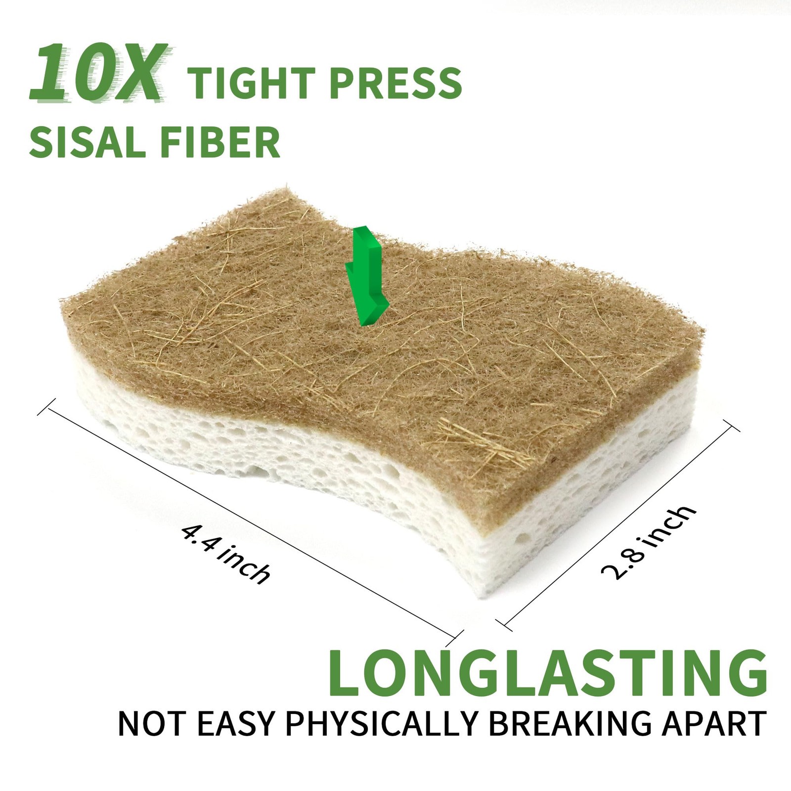 9 Pack Biodegradable Natural Kitchen Sponge Compostable Cellulose and Coconu…