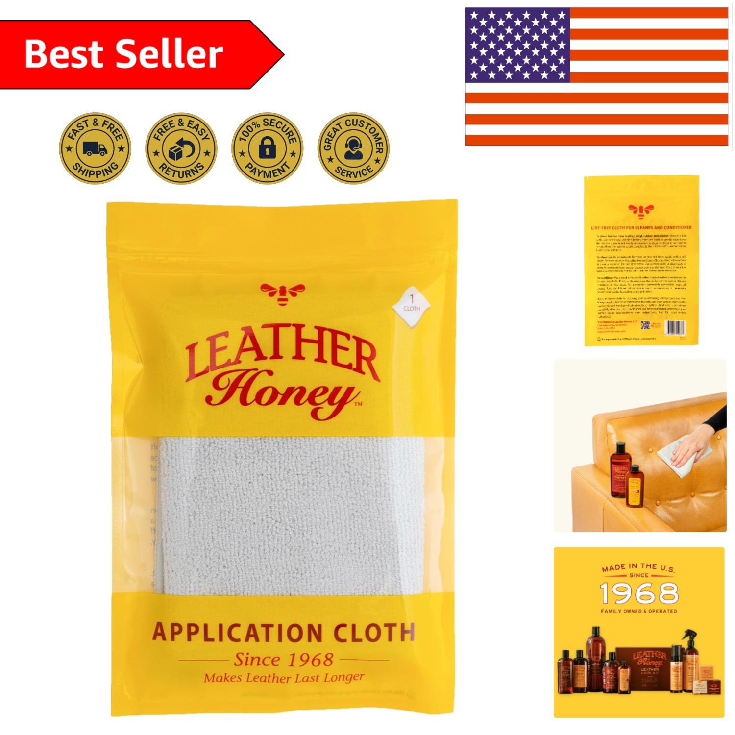 High-Quality Microfiber Application Cloth for Leather Cleaner – Since 1968