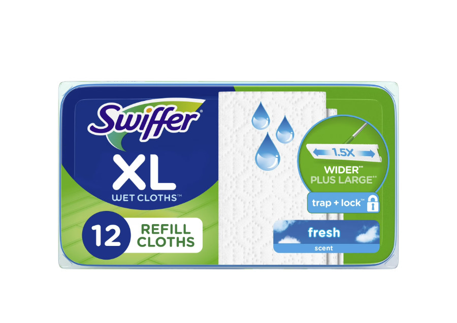 Sweep + Mop XL Wet Pads Refill Fresh Scent 12 Count Floor Cleaning Cloths