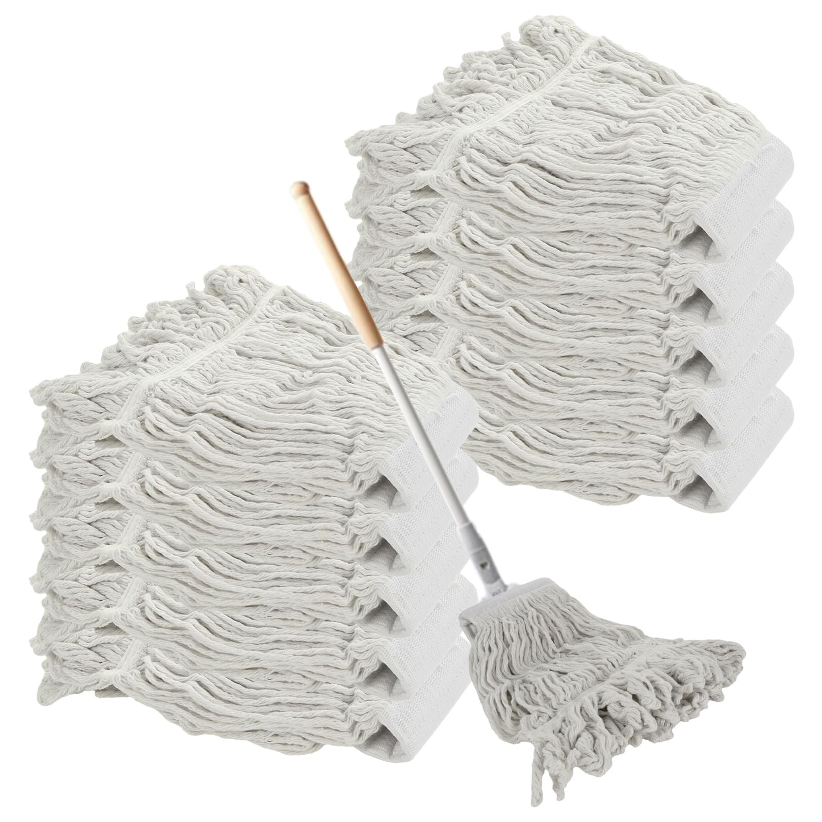 10 Pcs 16oz Mop Head Commercial Heavy Duty Mop Head for Floor Cleaning Wet In…