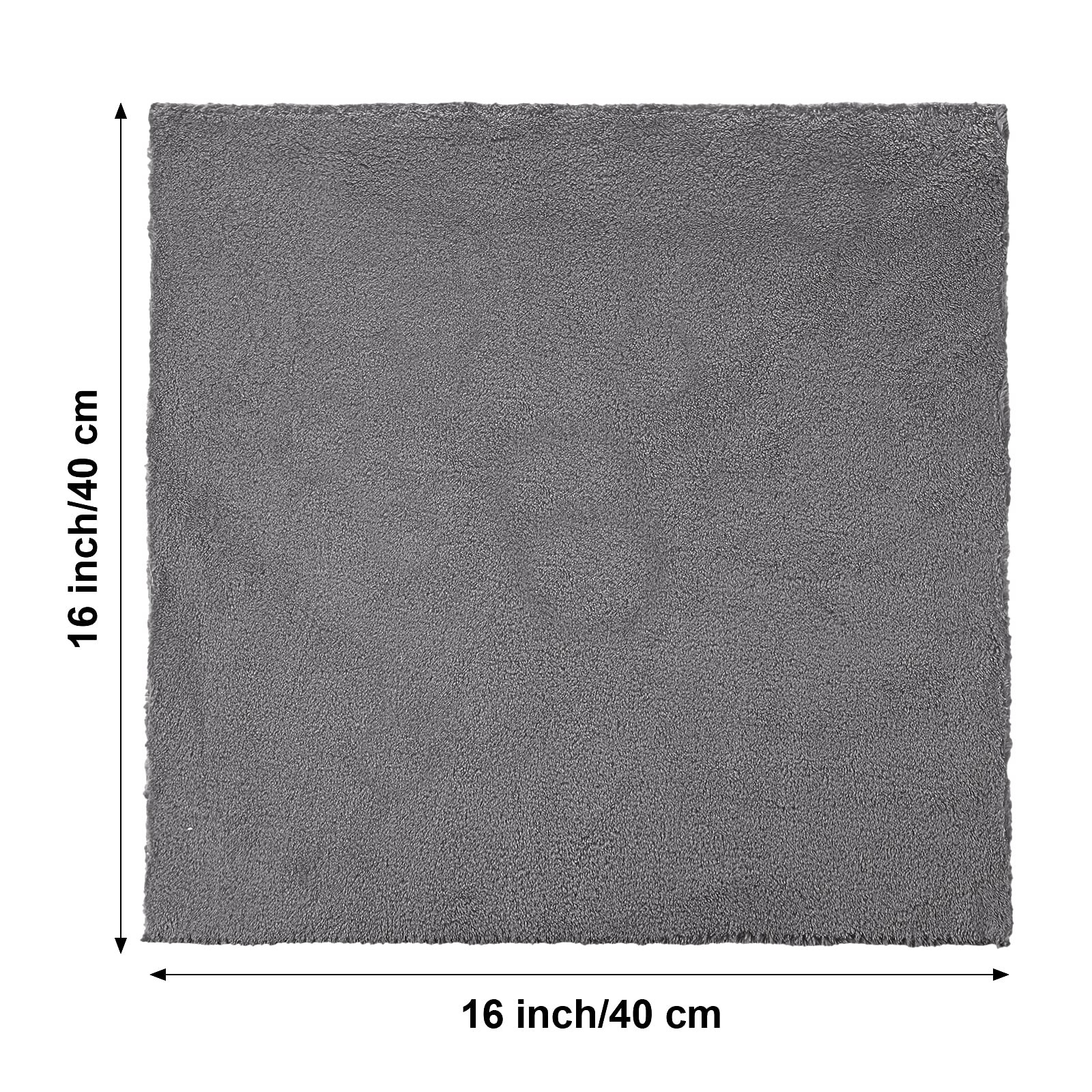 30Pack Towels Microfiber 16x16In 500GSM Edgeless Car Detailing Scratch Free Gray