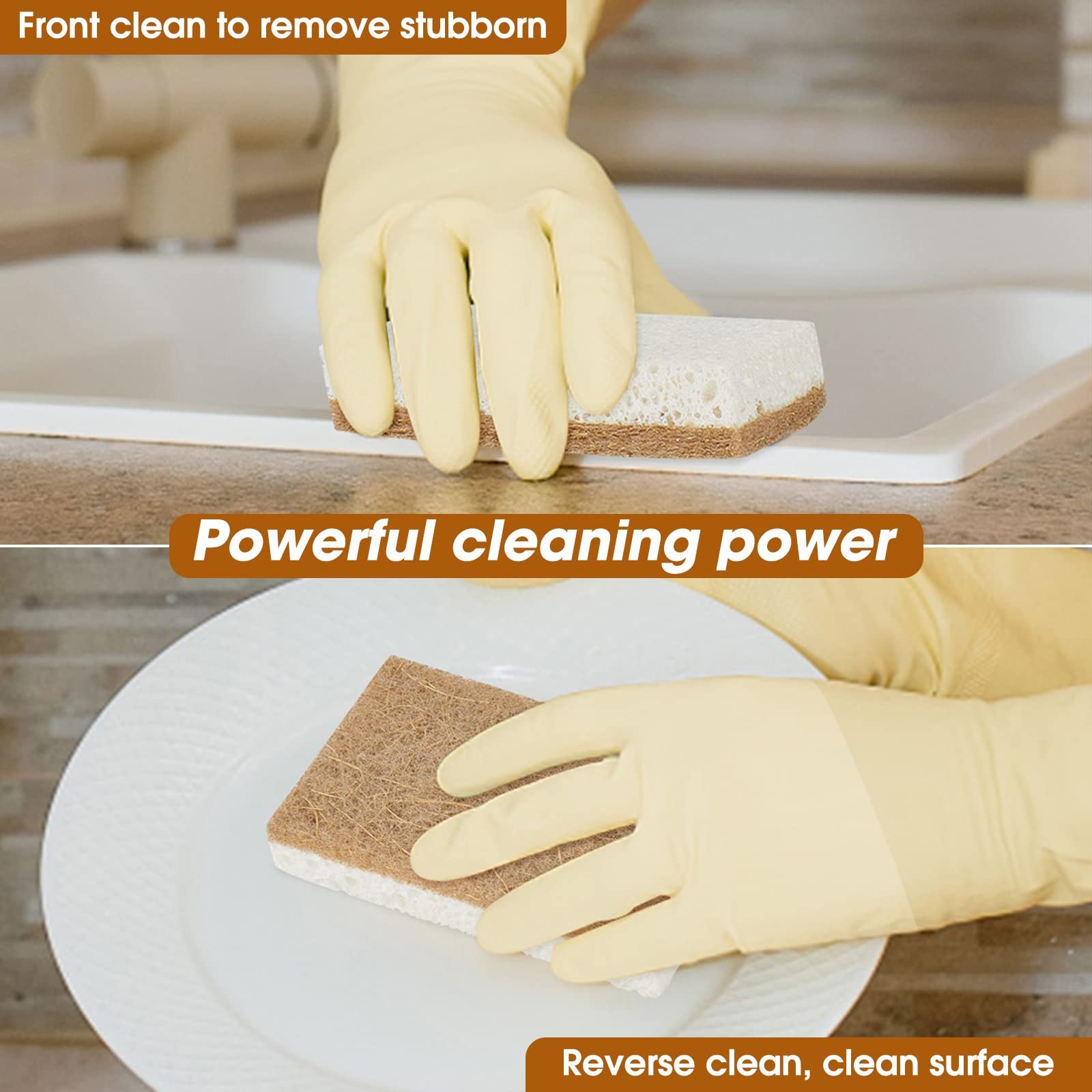10 Pack Nature Dish Sponge – Natural Kitchen Sponge – Coconut Fiber and Wood …