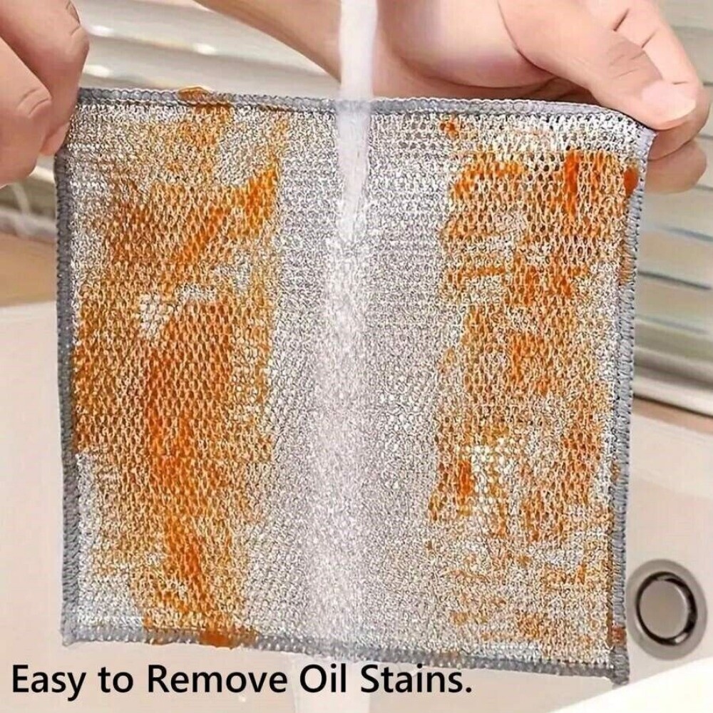 10 Pieces Dishwashing Cloth Premium Metal Wire Multipurpose Dishwashing Cleaning