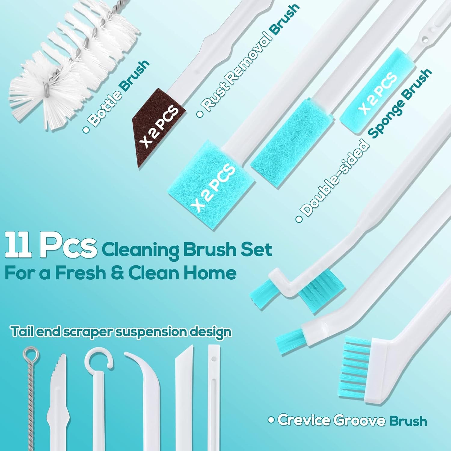 11 Pcs Humidifier Cleaner Brush Set – Small Detail Cleaning Brushes for