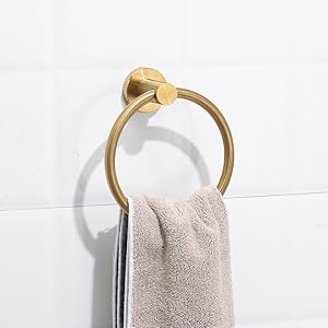 4 Piece Brushed Gold Stainless Steel Bathroom Hardware Set Include Hand Towel