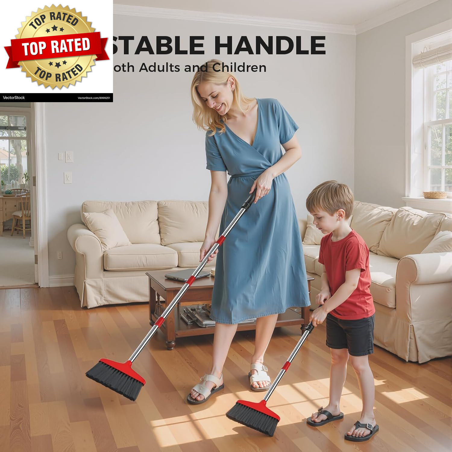 Handy Broom, Indoor/Outdoor Brooms, Duty Kitchen Broom, for Home Garage Kitchen