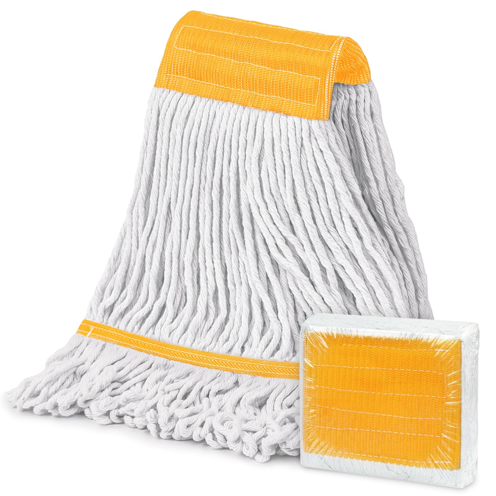 (1PK) Commercial Mop Head Replacement 16 oz, Heavy Duty Wet Industrial Mop Re…